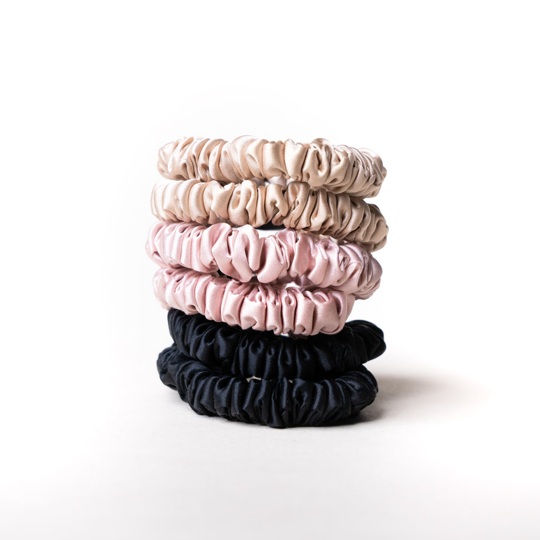 Skinny Silk Scrunchies (Set of 6)