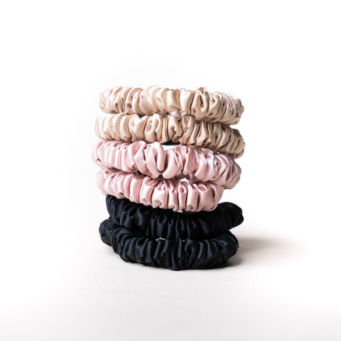 Skinny Silk Scrunchies (Set of 3)